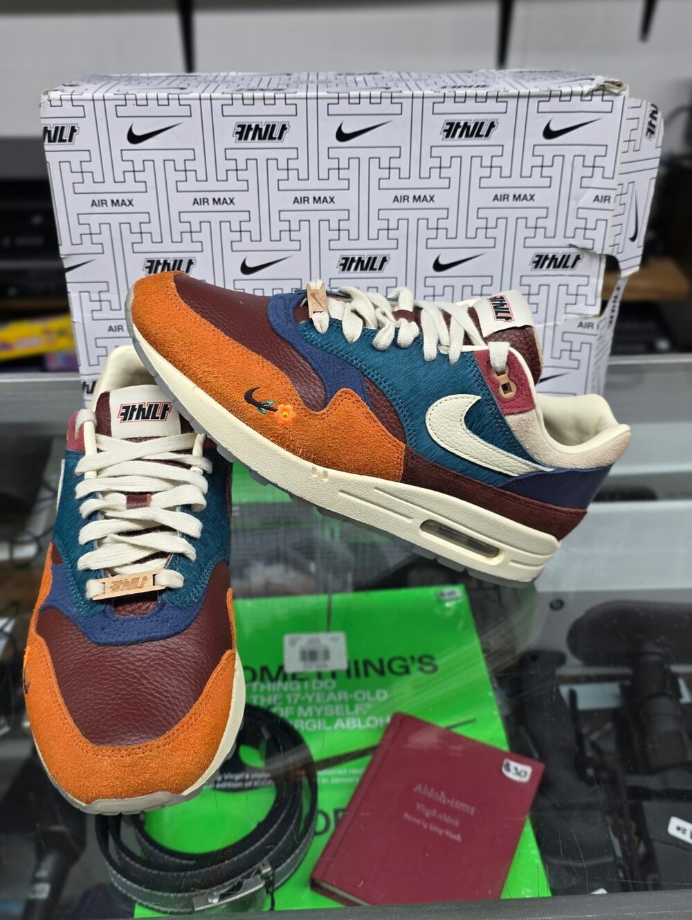 2022 Nike Air Max 1 SP Kasina Won-Ang Orange Sneakers Size 8.5 DQ8475 800